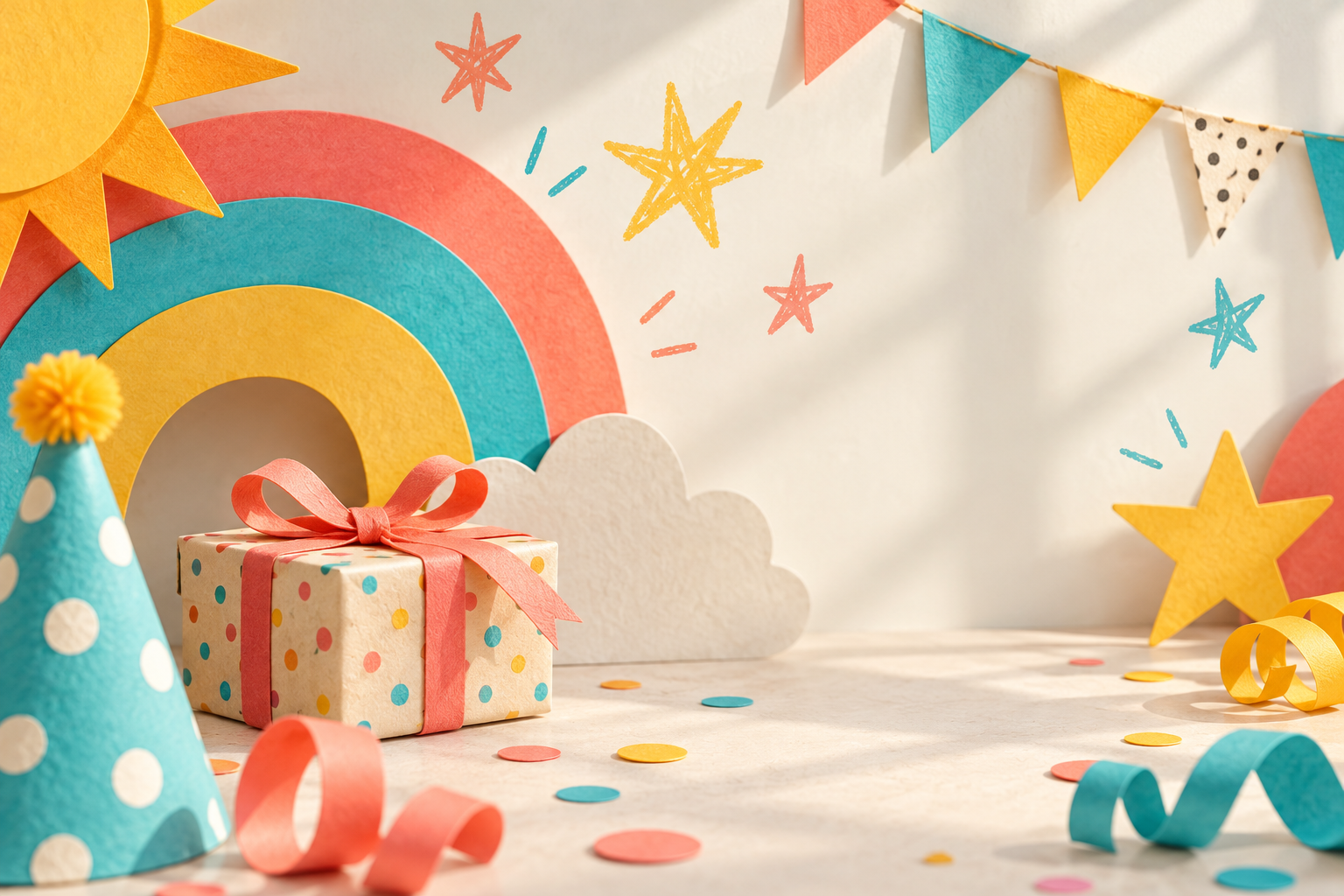 A colorful birthday celebration scene